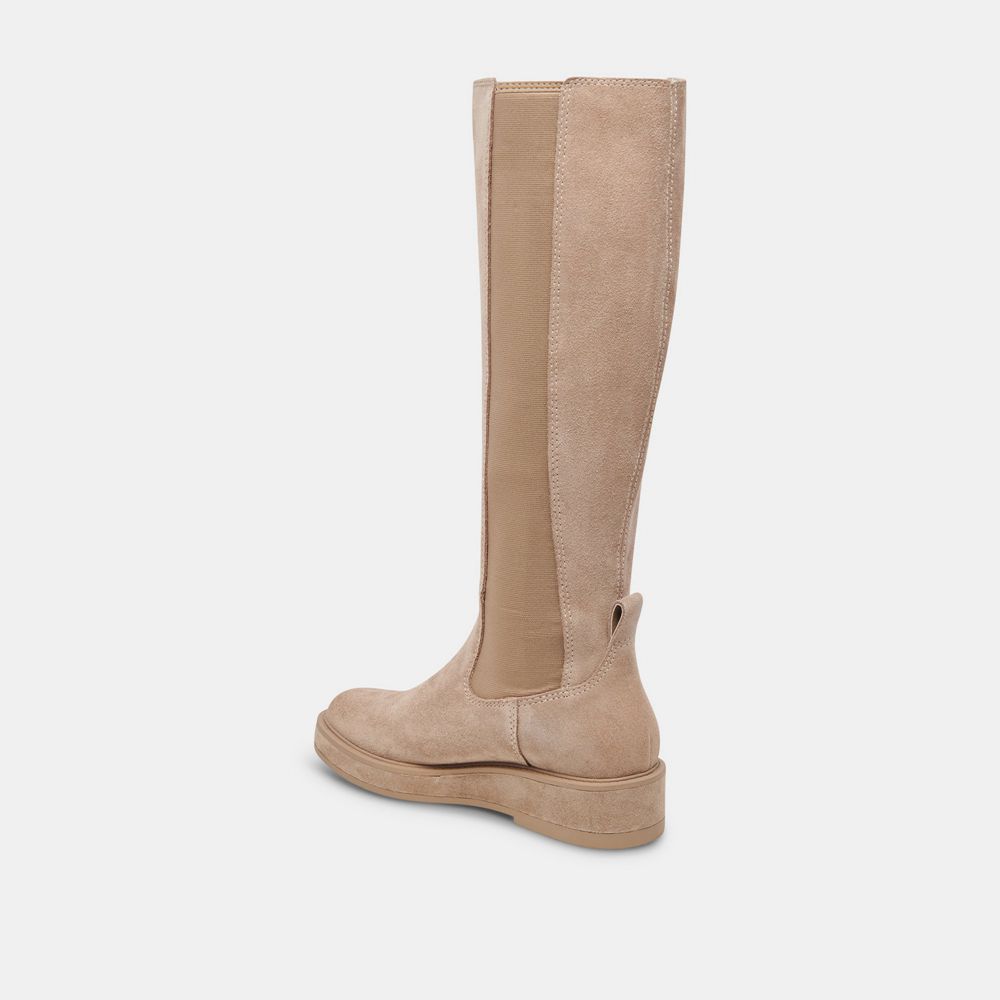 Dolce Vita Eamon H2O Suede Women Chelsea Boots Beige | US-964857OTW