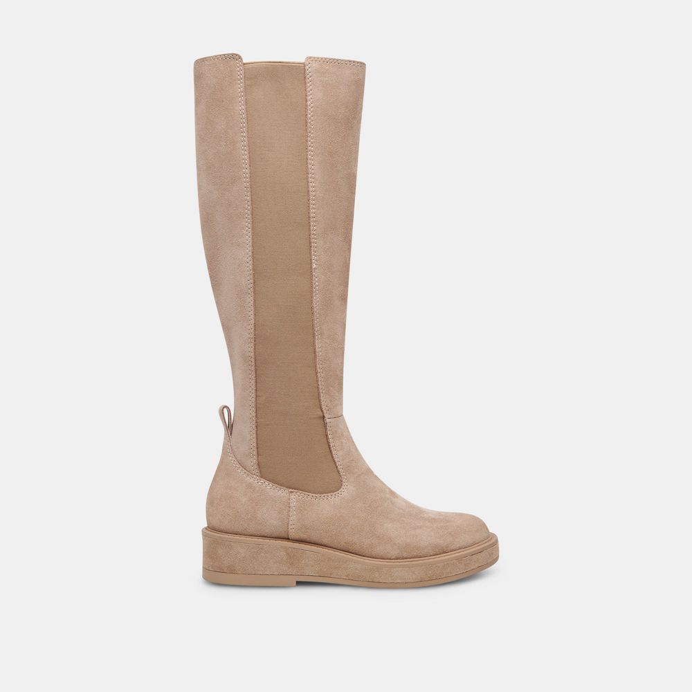 Dolce Vita Eamon H2O Suede Women Chelsea Boots Beige | US-964857OTW