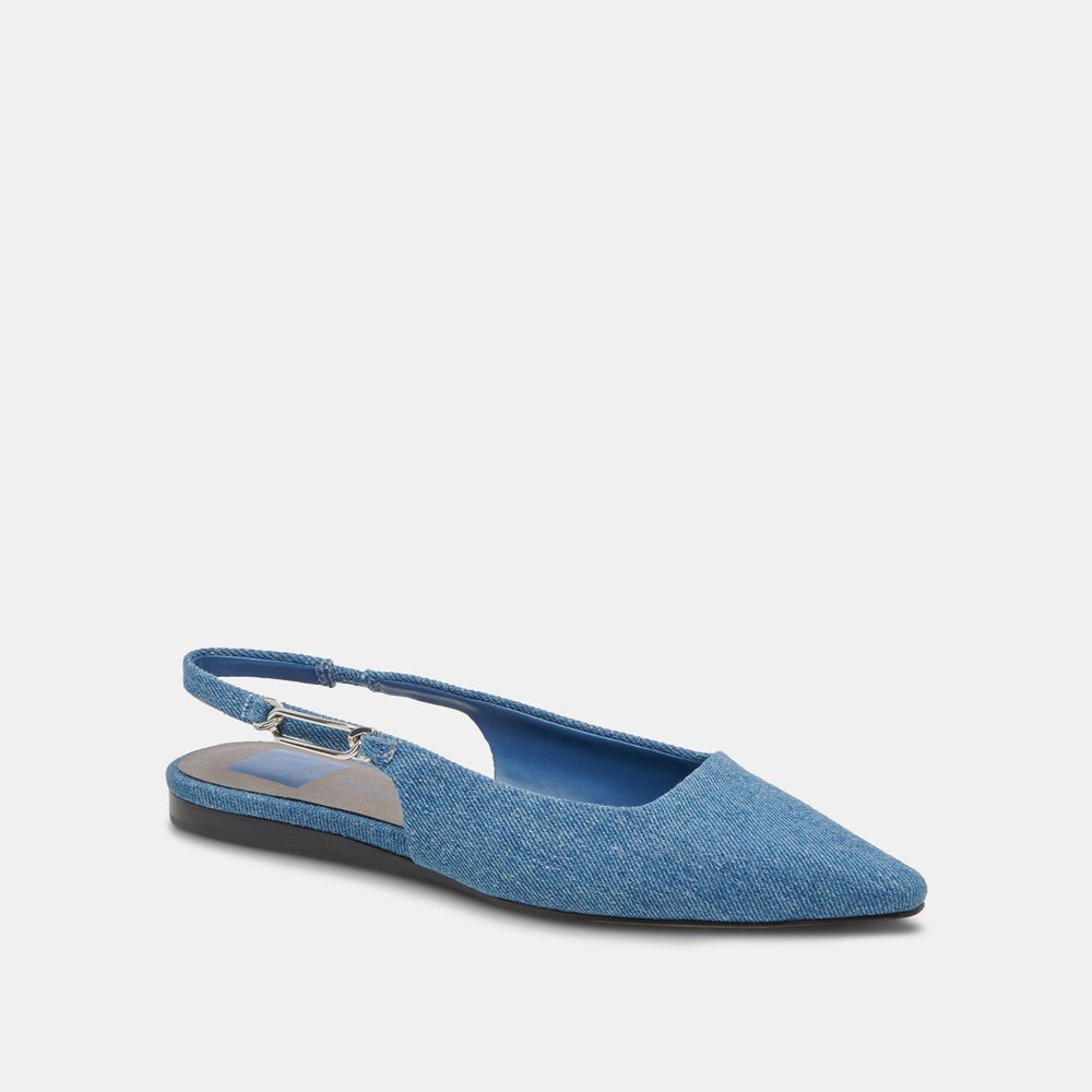 Dolce Vita Elley Denim Women Flats Blue | US-087325CUB