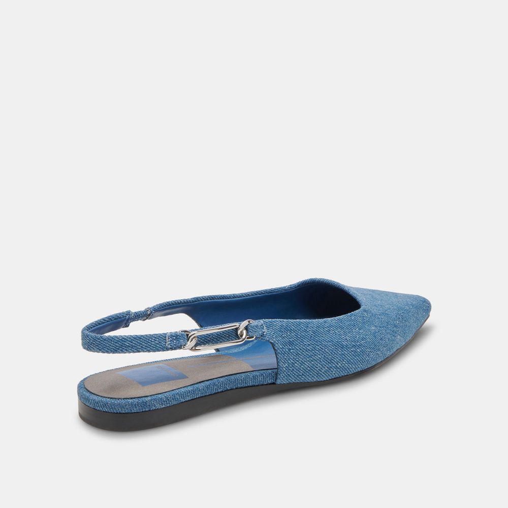 Dolce Vita Elley Denim Women Flats Blue | US-087325CUB