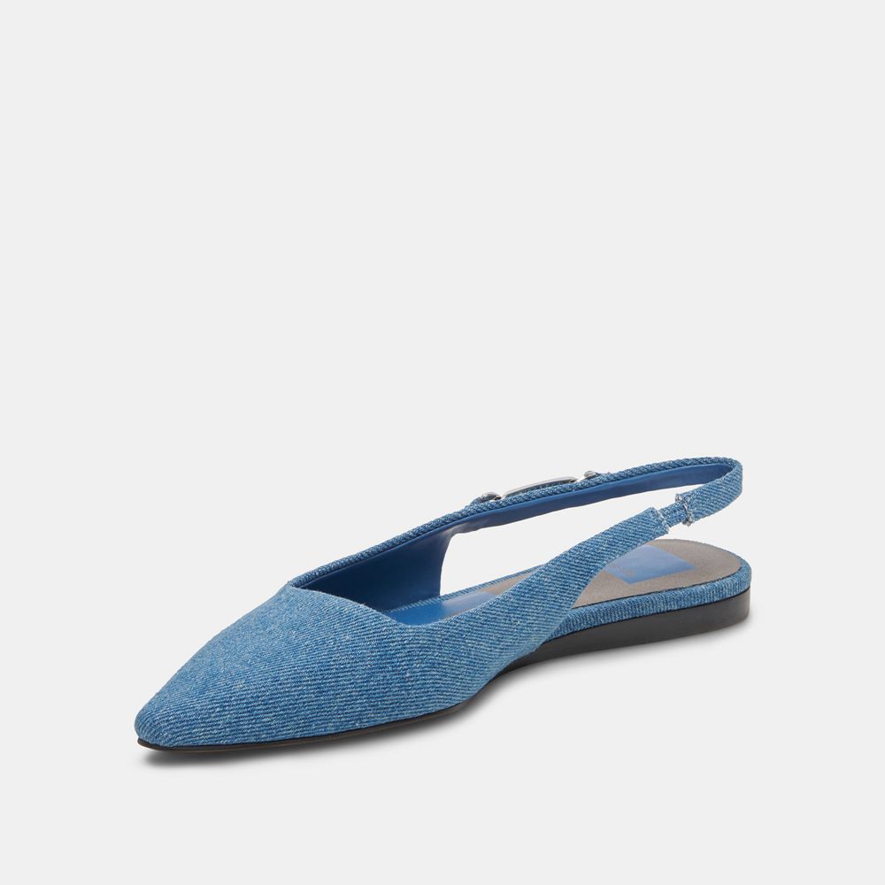 Dolce Vita Elley Denim Women Flats Blue | US-087325CUB