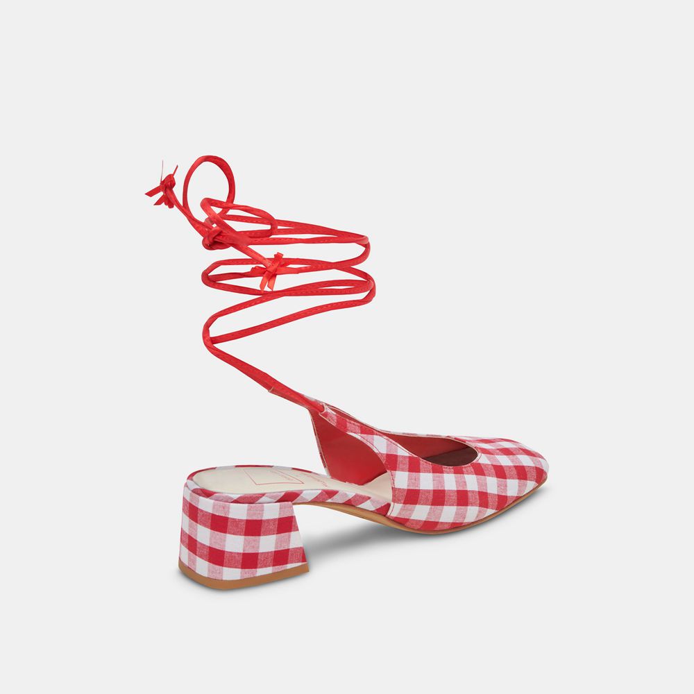 Dolce Vita Elodie Women Heels White / Red | US-342506FHG