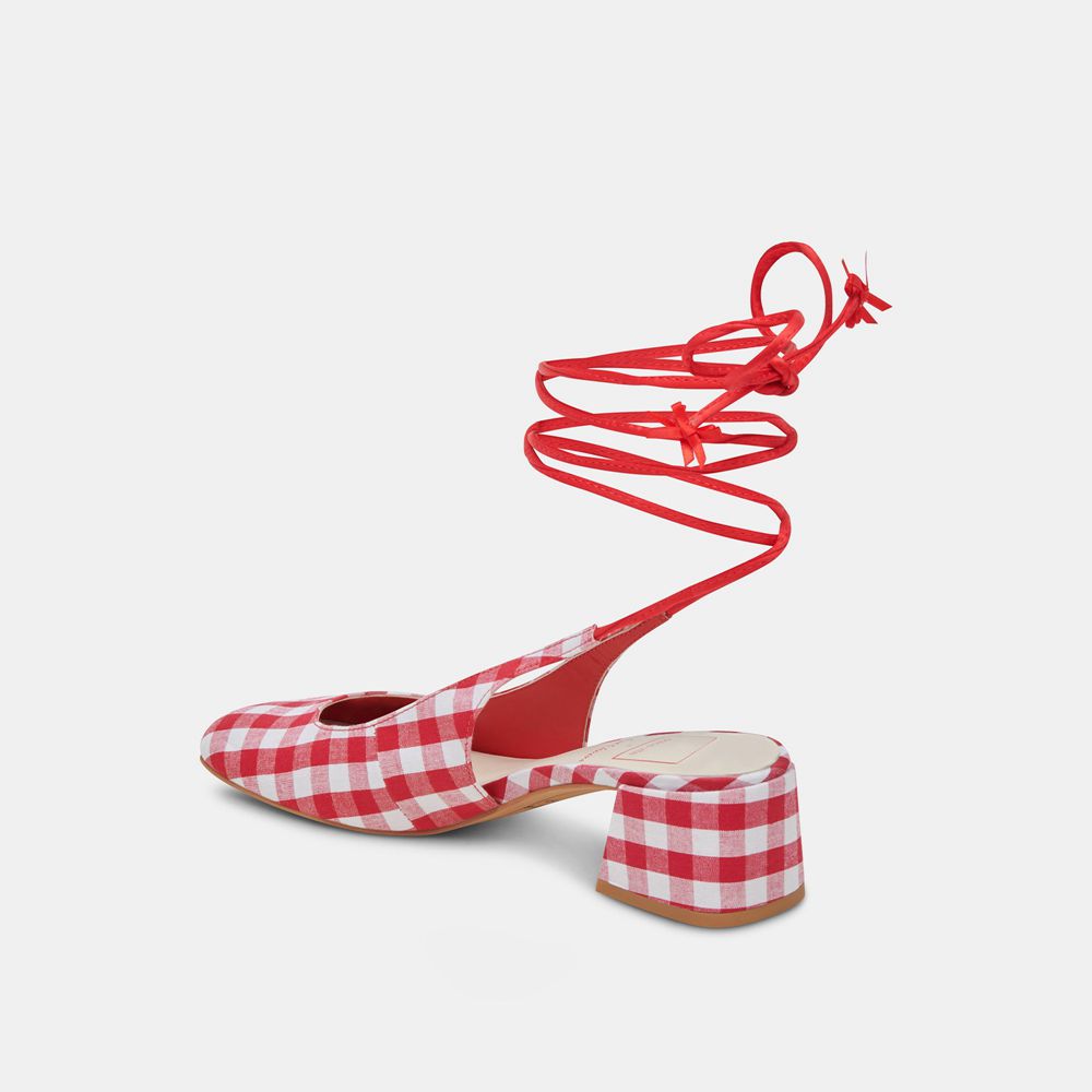 Dolce Vita Elodie Women Heels White / Red | US-342506FHG