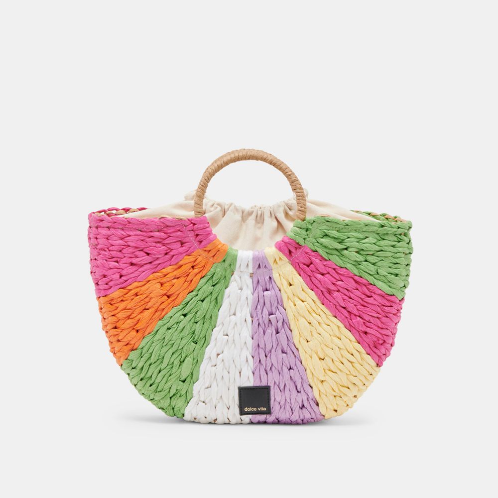 Dolce Vita Estelle Raffia Women Handbag Multicolor | US-186293HGJ