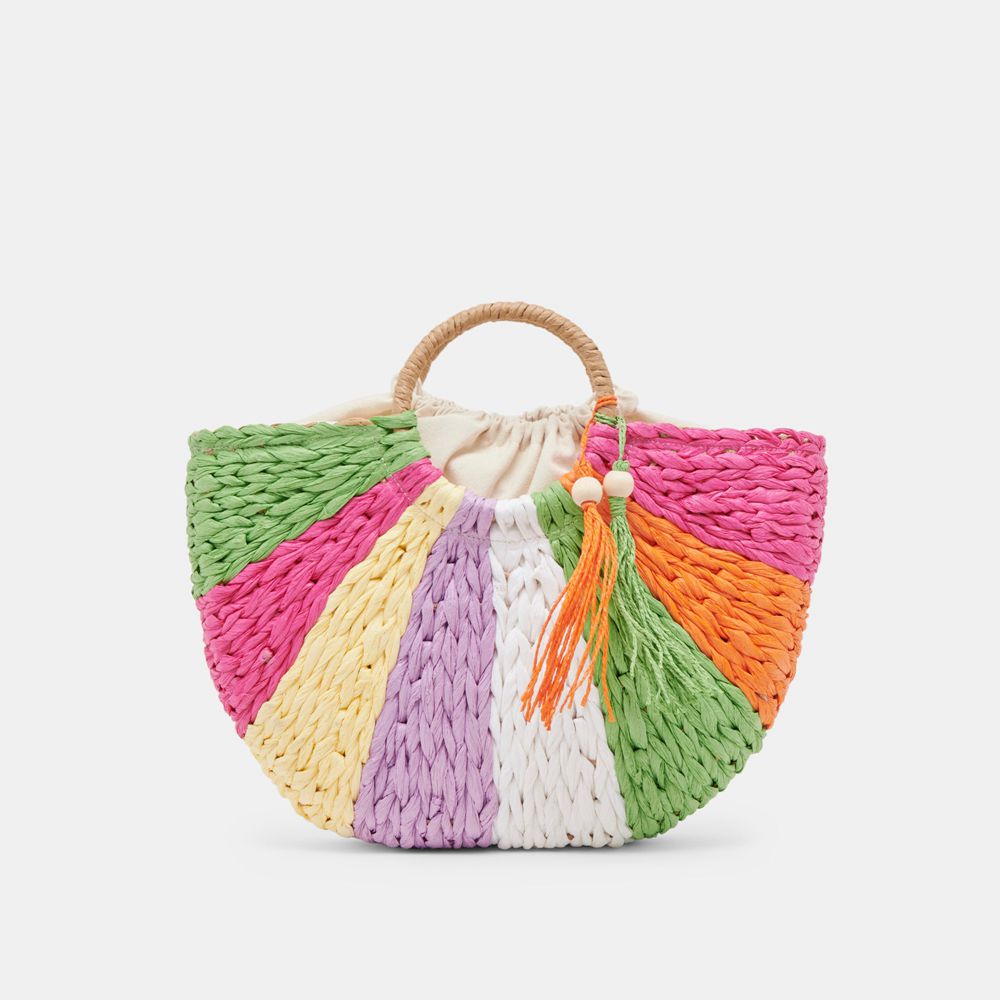 Dolce Vita Estelle Raffia Women Handbag Multicolor | US-186293HGJ