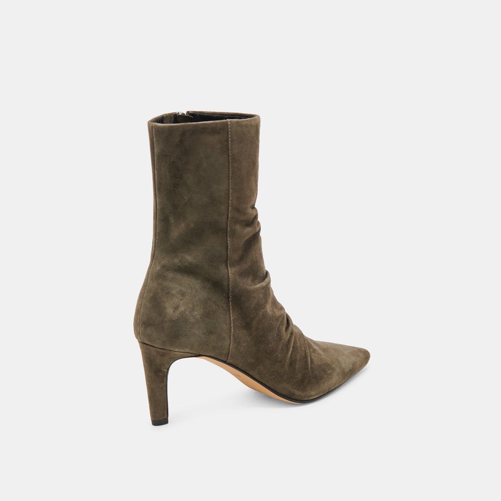 Dolce Vita Fernly Suede Women Boots Green | US-158267KJQ