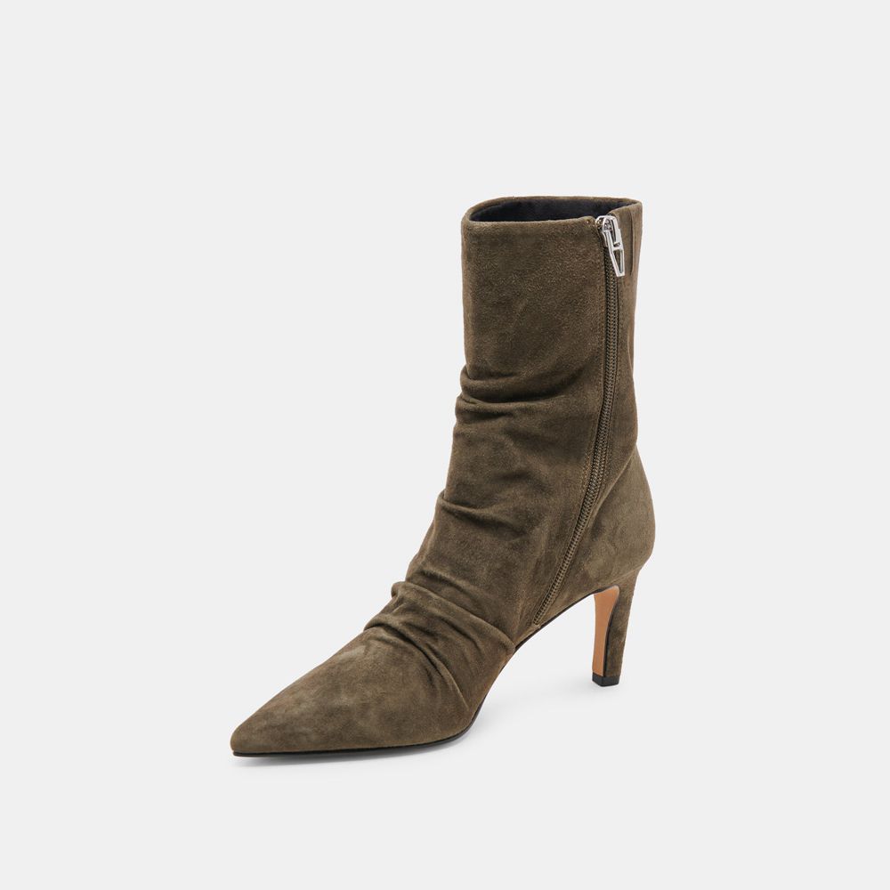 Dolce Vita Fernly Suede Women Boots Green | US-158267KJQ