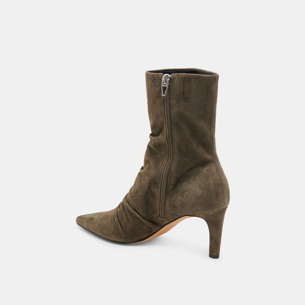 Dolce Vita Fernly Suede Women Boots Green | US-158267KJQ