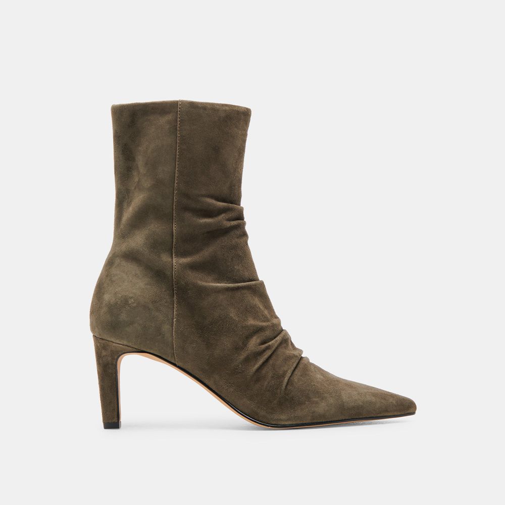 Dolce Vita Fernly Suede Women Boots Green | US-158267KJQ