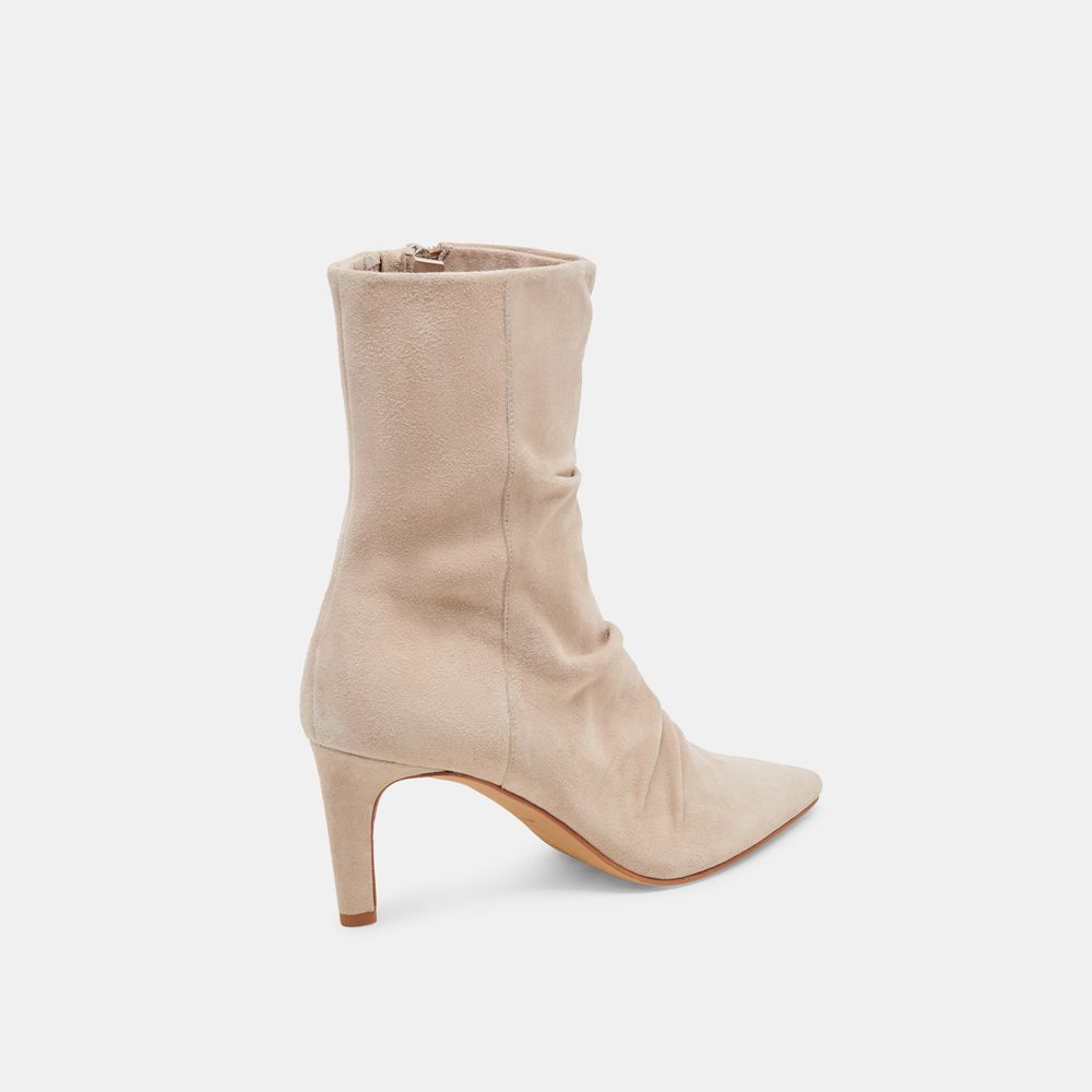 Dolce Vita Fernly Wide Calf Suede Women Boots Beige | US-037259QEY