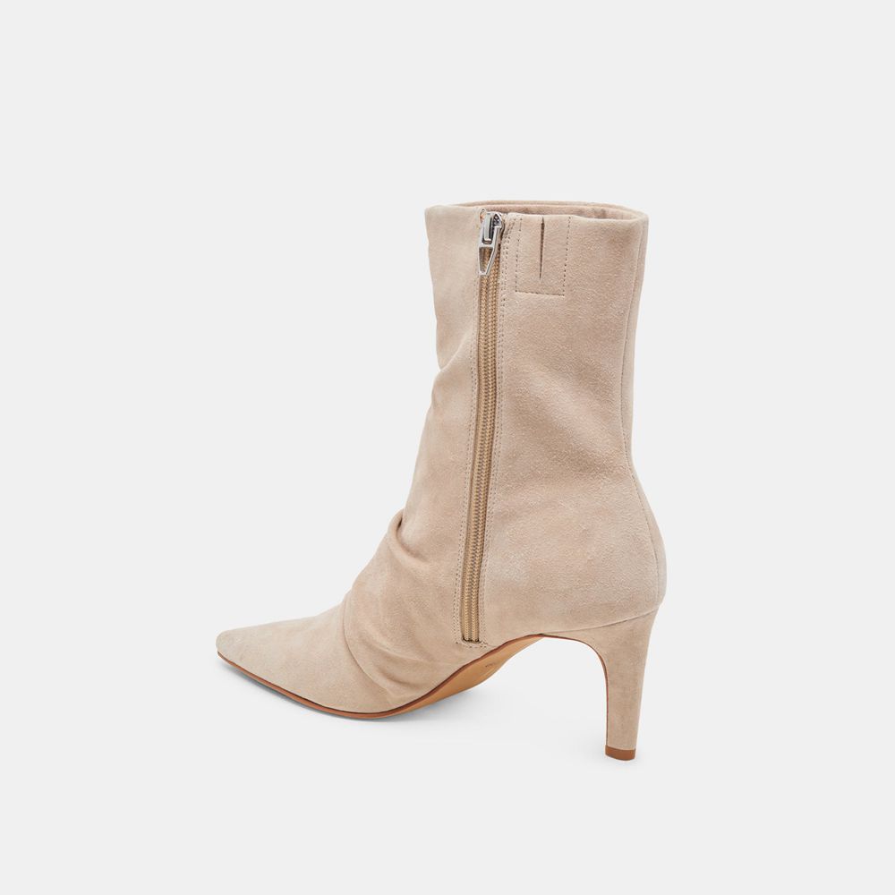 Dolce Vita Fernly Wide Calf Suede Women Boots Beige | US-037259QEY