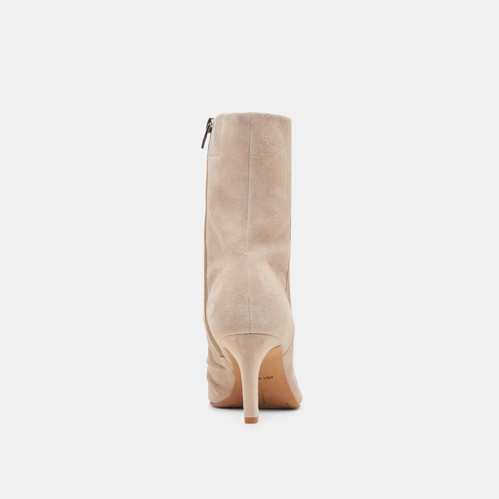 Dolce Vita Fernly Wide Calf Suede Women Boots Beige | US-037259QEY