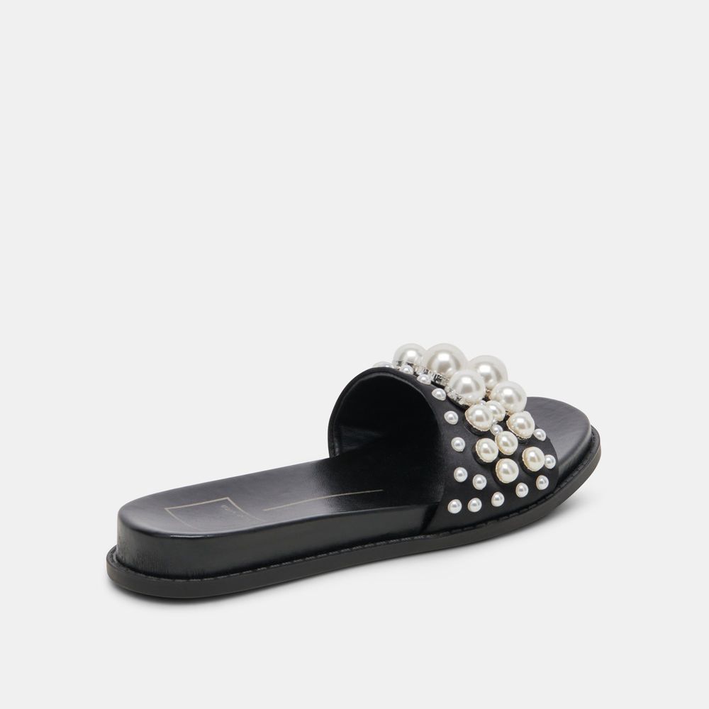 Dolce Vita Gabbi Pearl Women Sandals Black | US-192684MWB