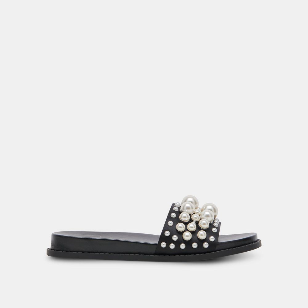 Dolce Vita Gabbi Pearl Women Sandals Black | US-192684MWB