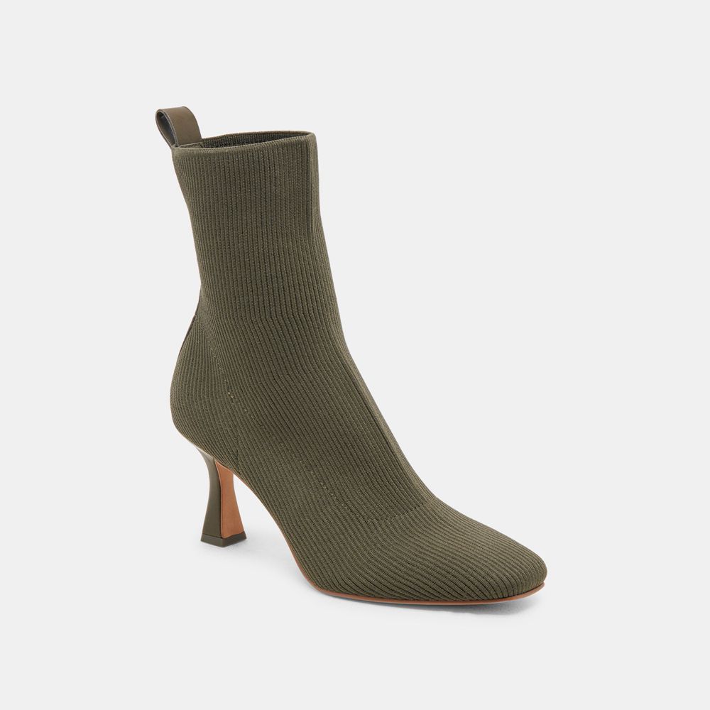 Dolce Vita Glamor Knit Women Boots Green | US-853476WEX