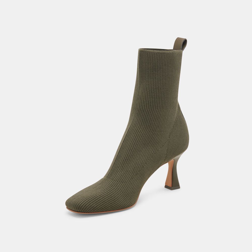 Dolce Vita Glamor Knit Women Boots Green | US-853476WEX