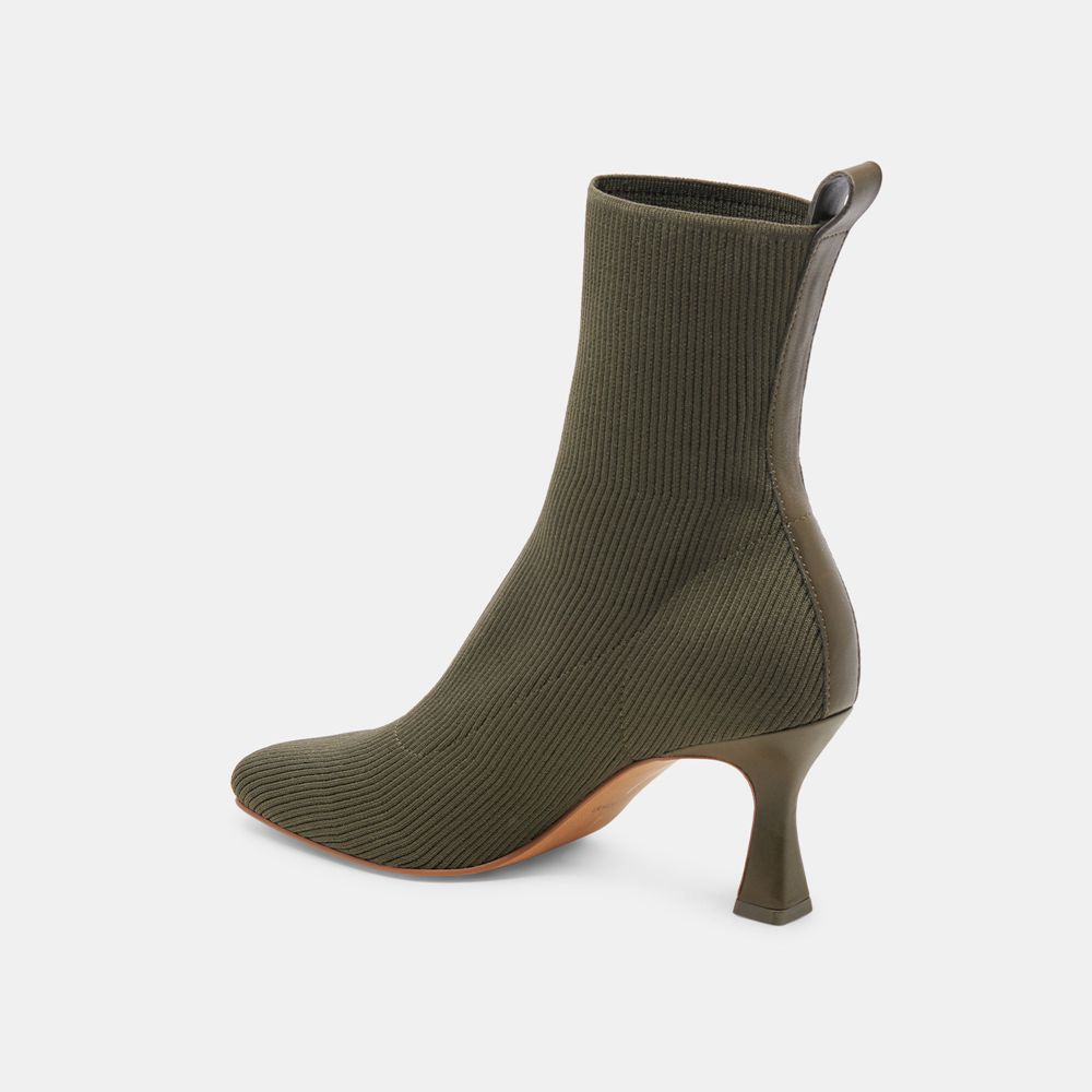 Dolce Vita Glamor Knit Women Boots Green | US-853476WEX