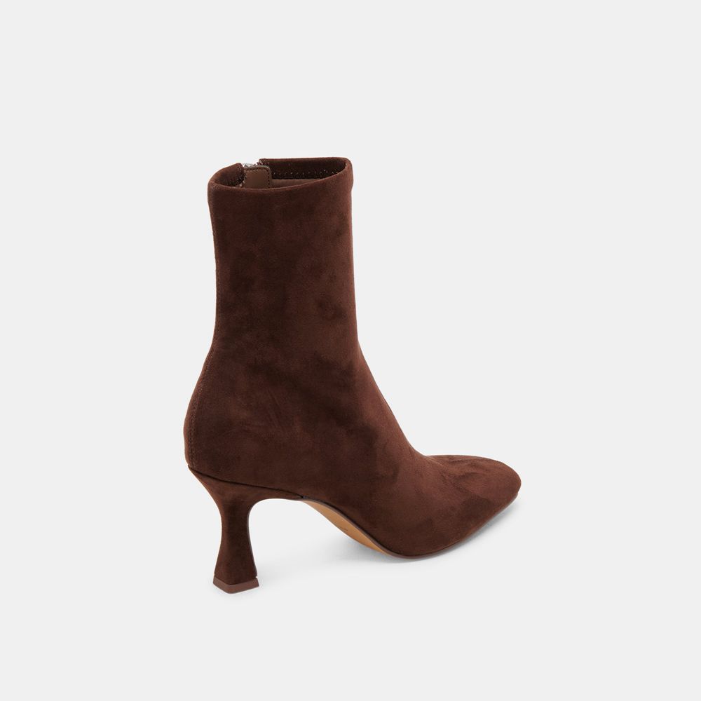 Dolce Vita Glamor Suede Women Boots Dark Brown | US-876593RHF