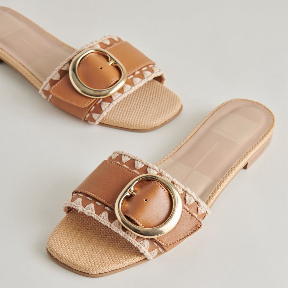 Dolce Vita Grecia Leather Women Sandals Brown | US-532604ASE