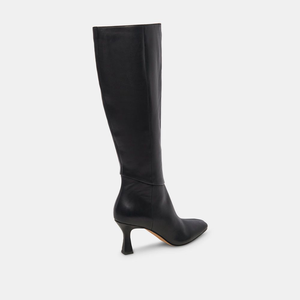 Dolce Vita Gyra Leather Women Boots Black | US-860591XCR