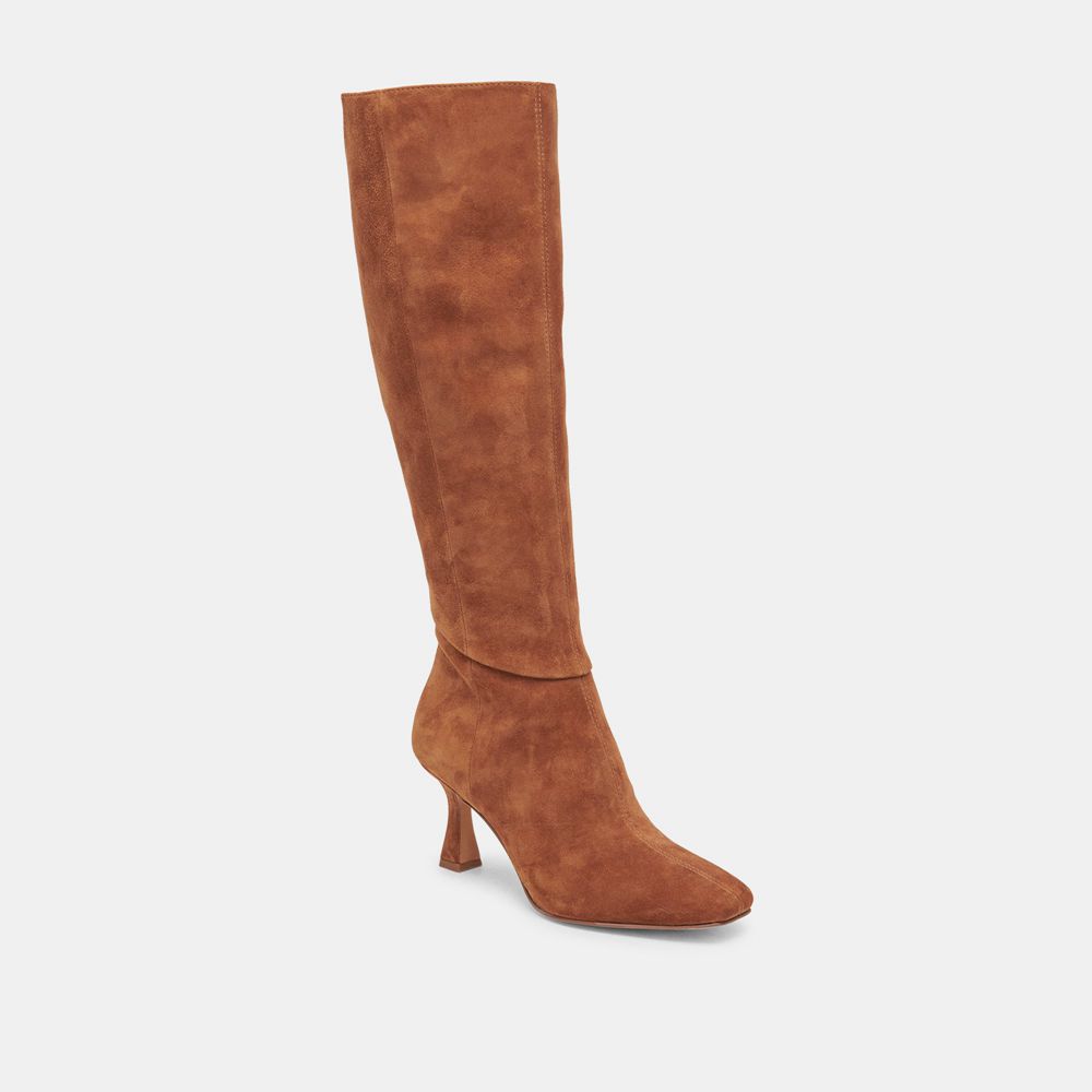 Dolce Vita Gyra Suede Women Boots Brown | US-918324QZH