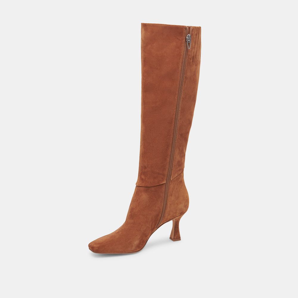 Dolce Vita Gyra Suede Women Boots Brown | US-918324QZH