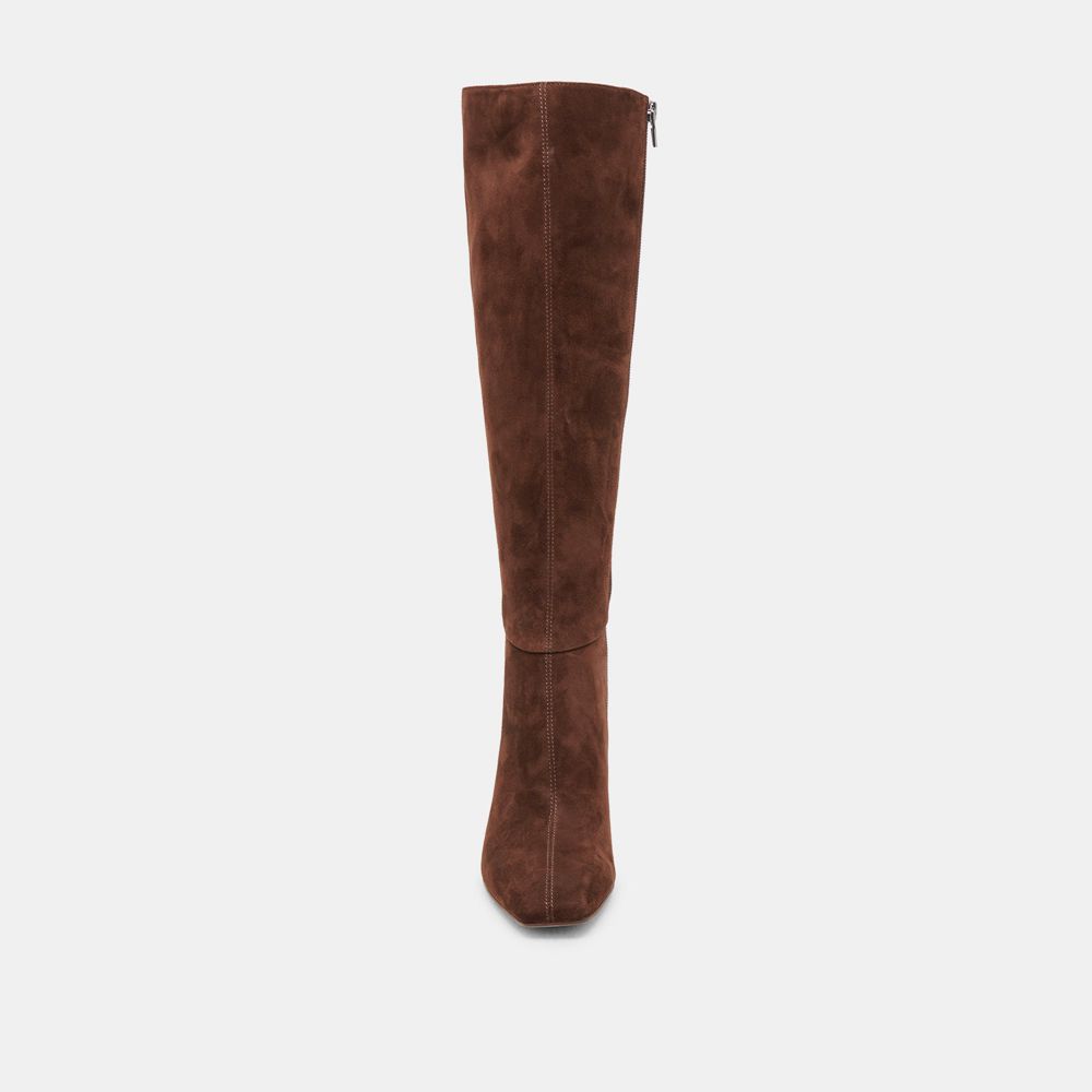 Dolce Vita Gyra Suede Women Boots Dark Brown | US-169028ILJ