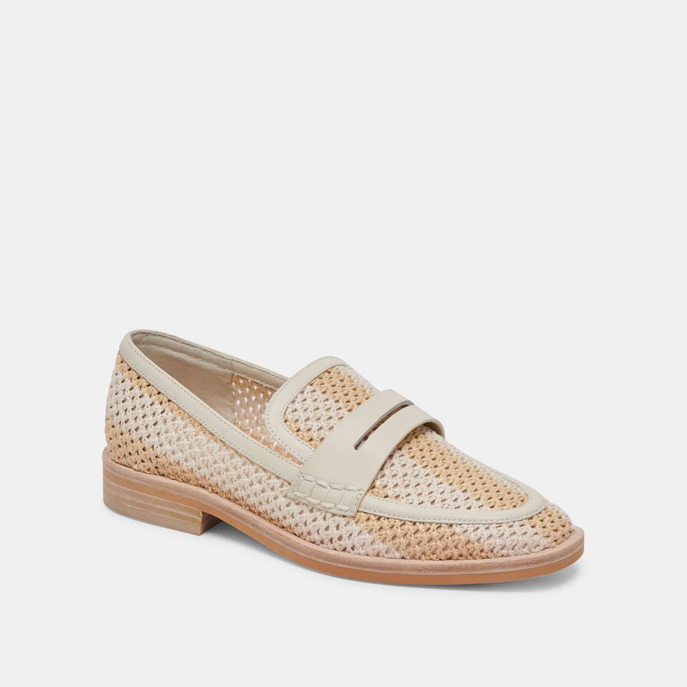 Dolce Vita Halley Raffia Women Flats Cream | US-671940LTM