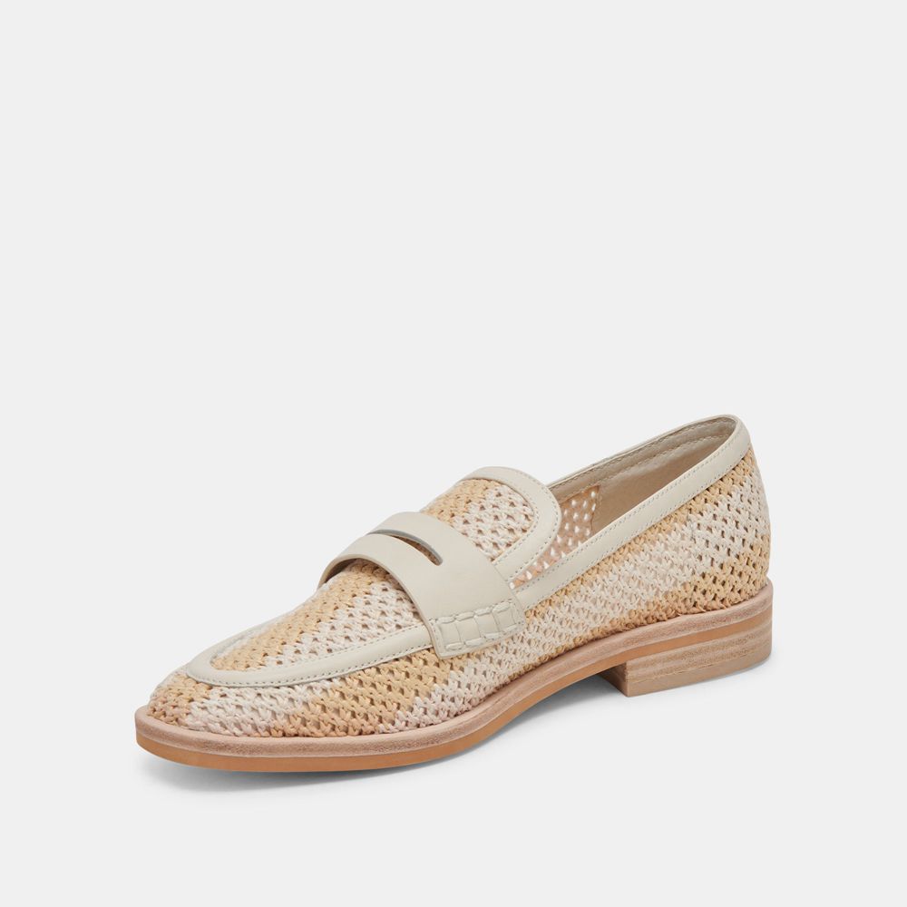 Dolce Vita Halley Raffia Women Flats Cream | US-671940LTM