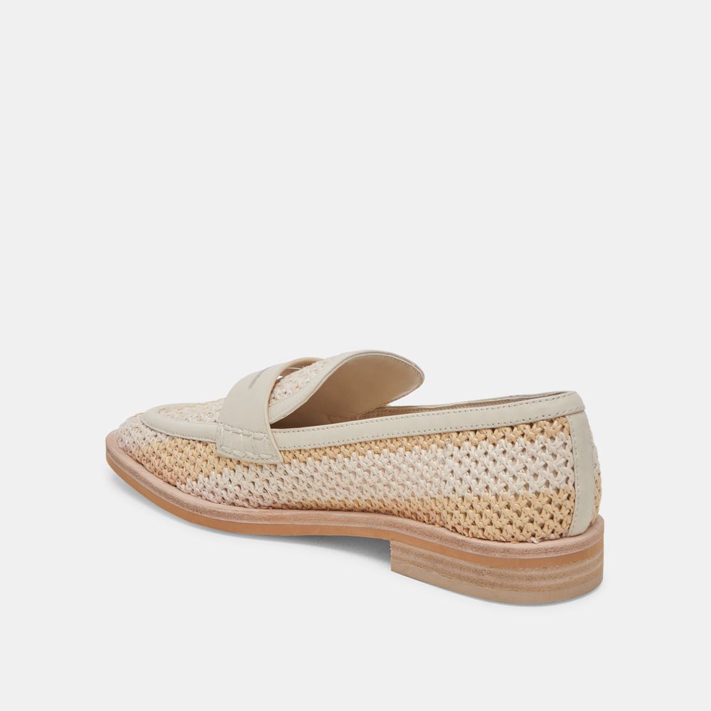 Dolce Vita Halley Raffia Women Flats Cream | US-671940LTM