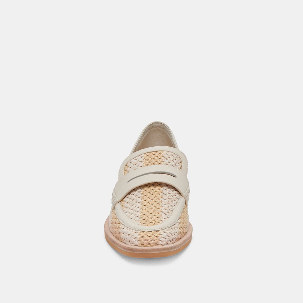 Dolce Vita Halley Raffia Women Flats Cream | US-671940LTM