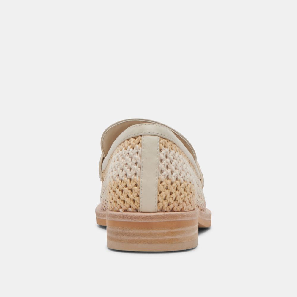 Dolce Vita Halley Raffia Women Flats Cream | US-671940LTM