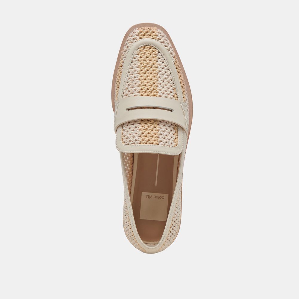 Dolce Vita Halley Raffia Women Flats Cream | US-671940LTM