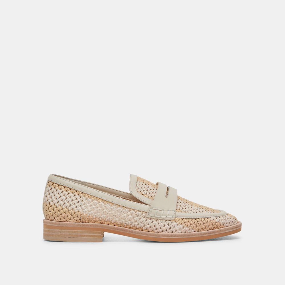 Dolce Vita Halley Raffia Women Flats Cream | US-671940LTM