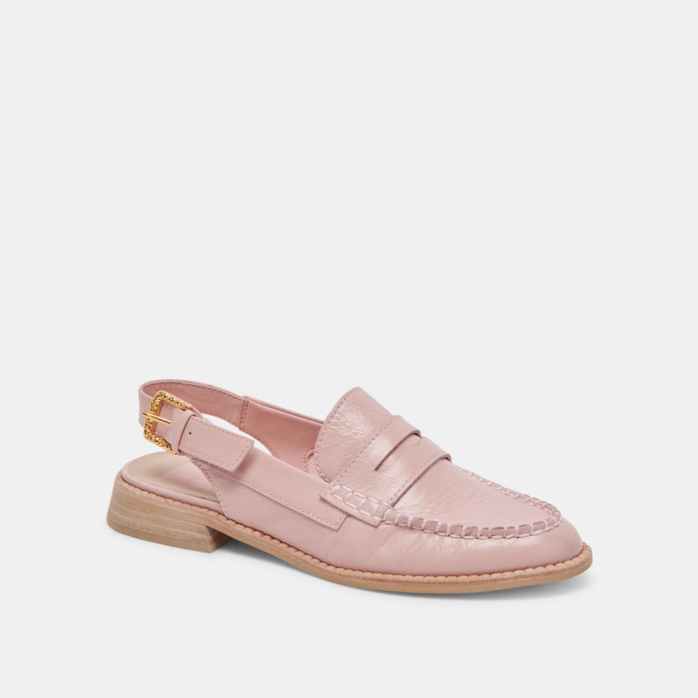 Dolce Vita Hardi Crinkle Patent Women Loafers Pink | US-796803TMA