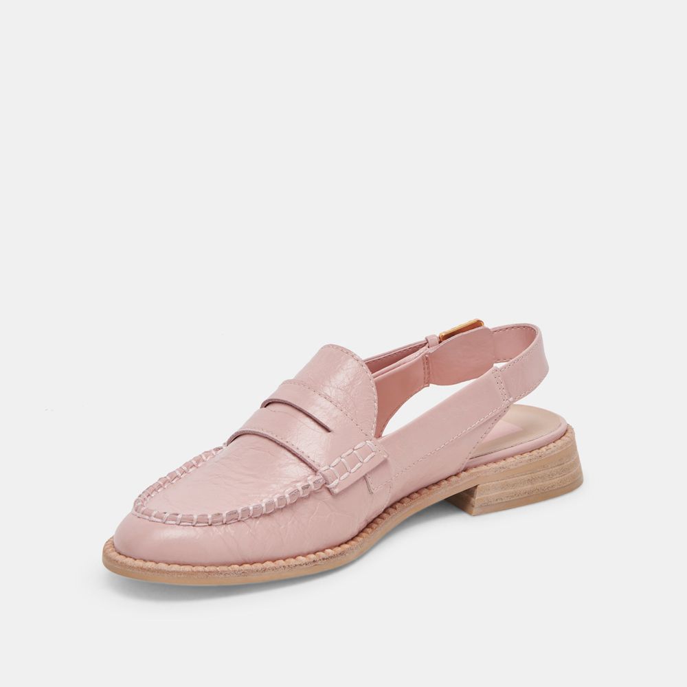 Dolce Vita Hardi Crinkle Patent Women Loafers Pink | US-796803TMA