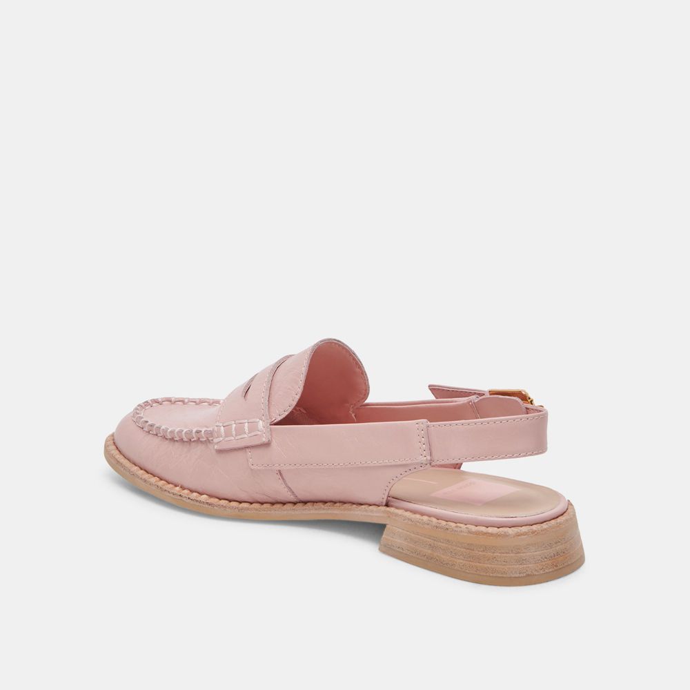 Dolce Vita Hardi Crinkle Patent Women Loafers Pink | US-796803TMA