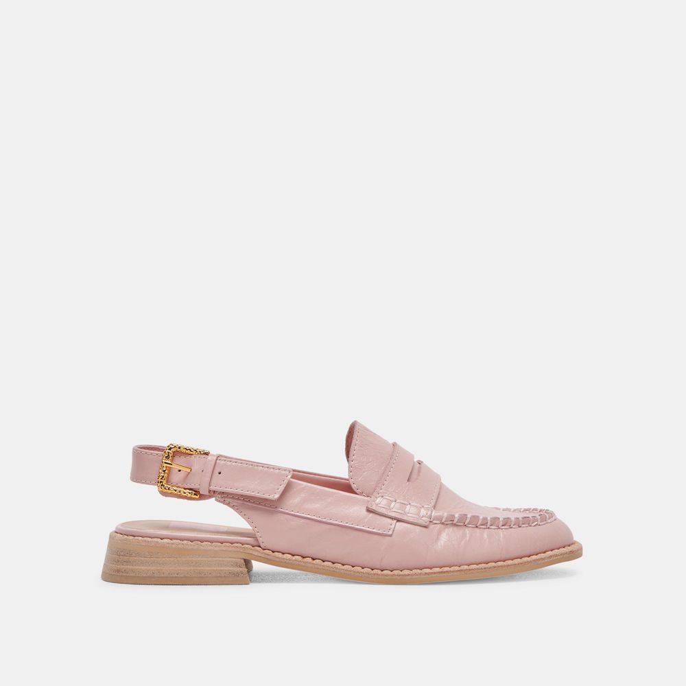 Dolce Vita Hardi Crinkle Patent Women Loafers Pink | US-796803TMA