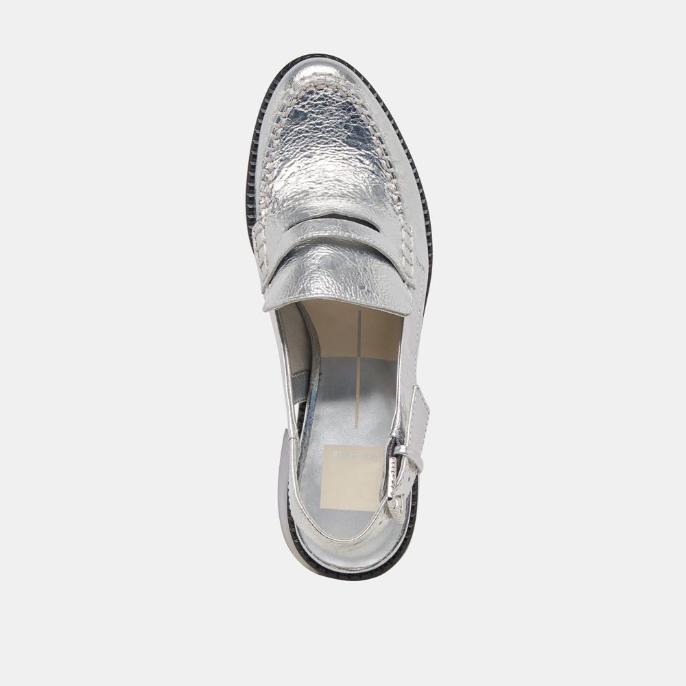 Dolce Vita Hardi Leather Women Heels Silver | US-239158NST