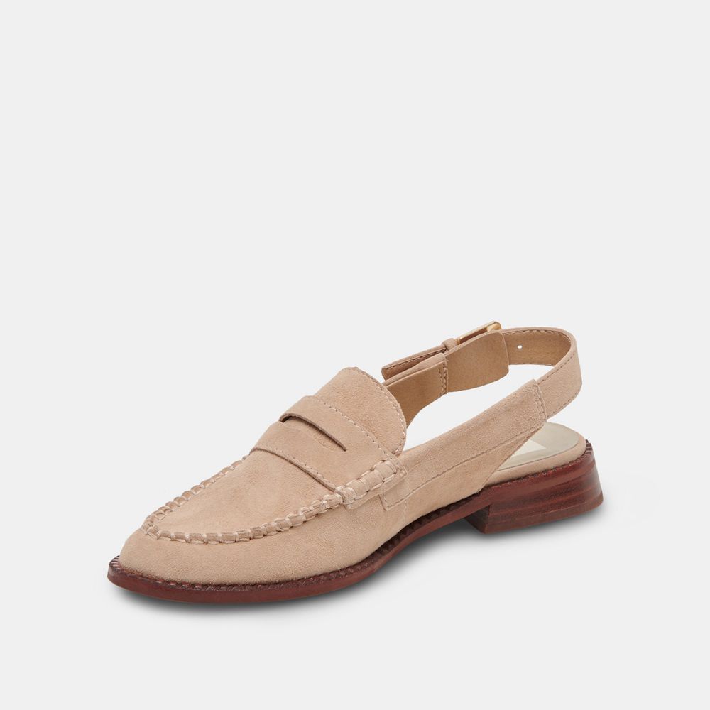 Dolce Vita Hardi Suede Women Loafers Beige | US-748396ESV