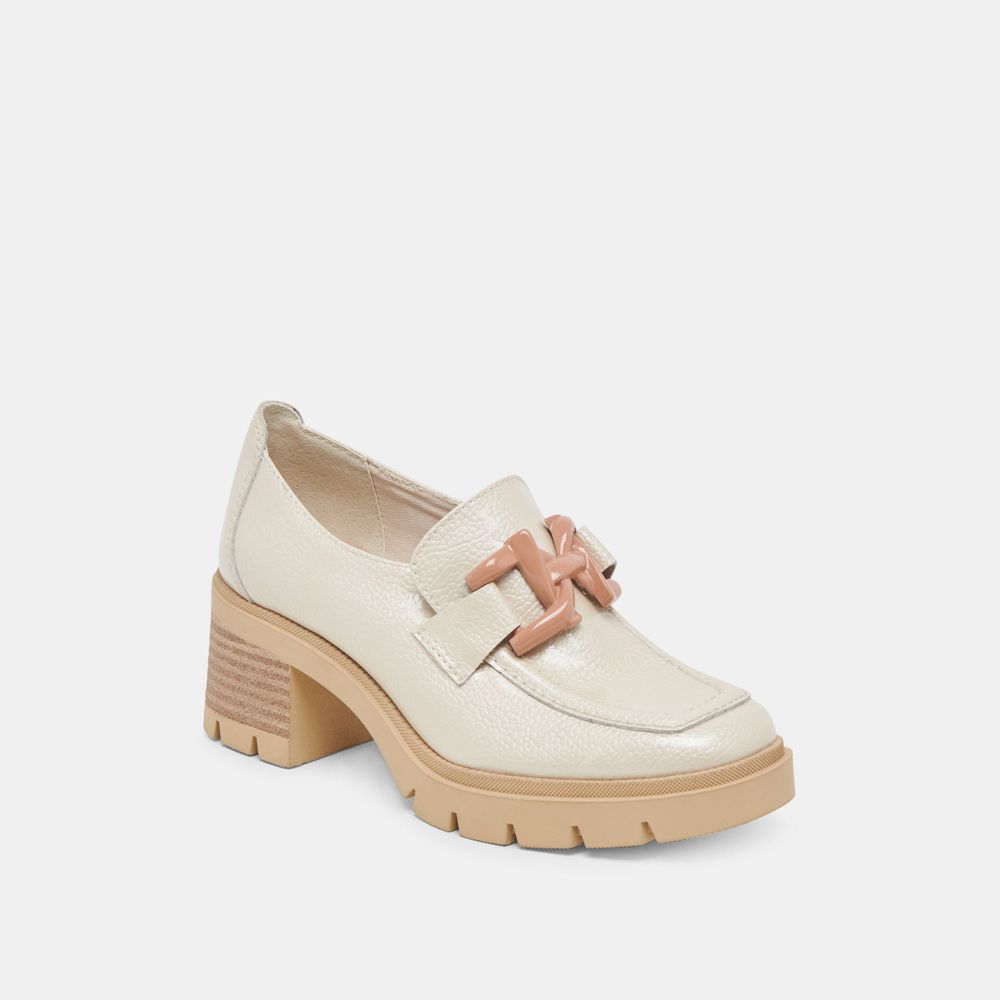 Dolce Vita Harold Leather Women Heels Cream | US-794016MPY