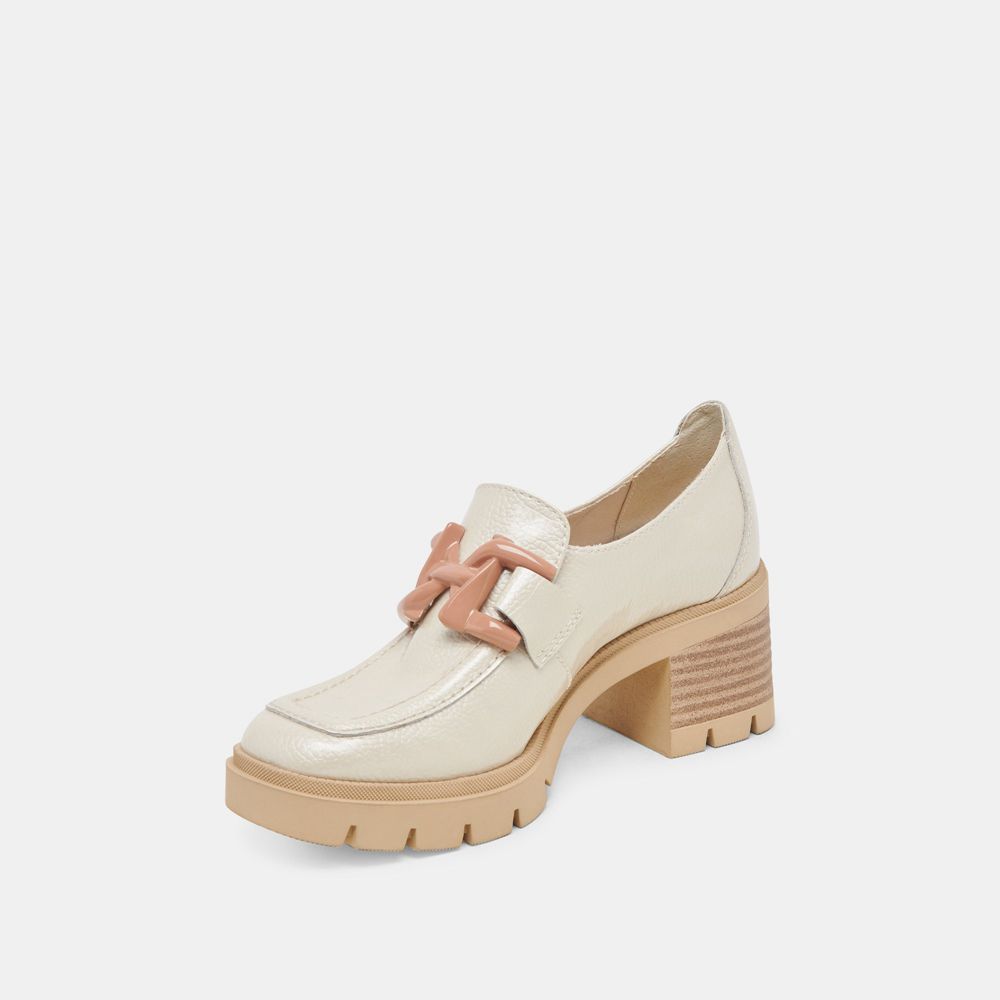 Dolce Vita Harold Leather Women Heels Cream | US-794016MPY