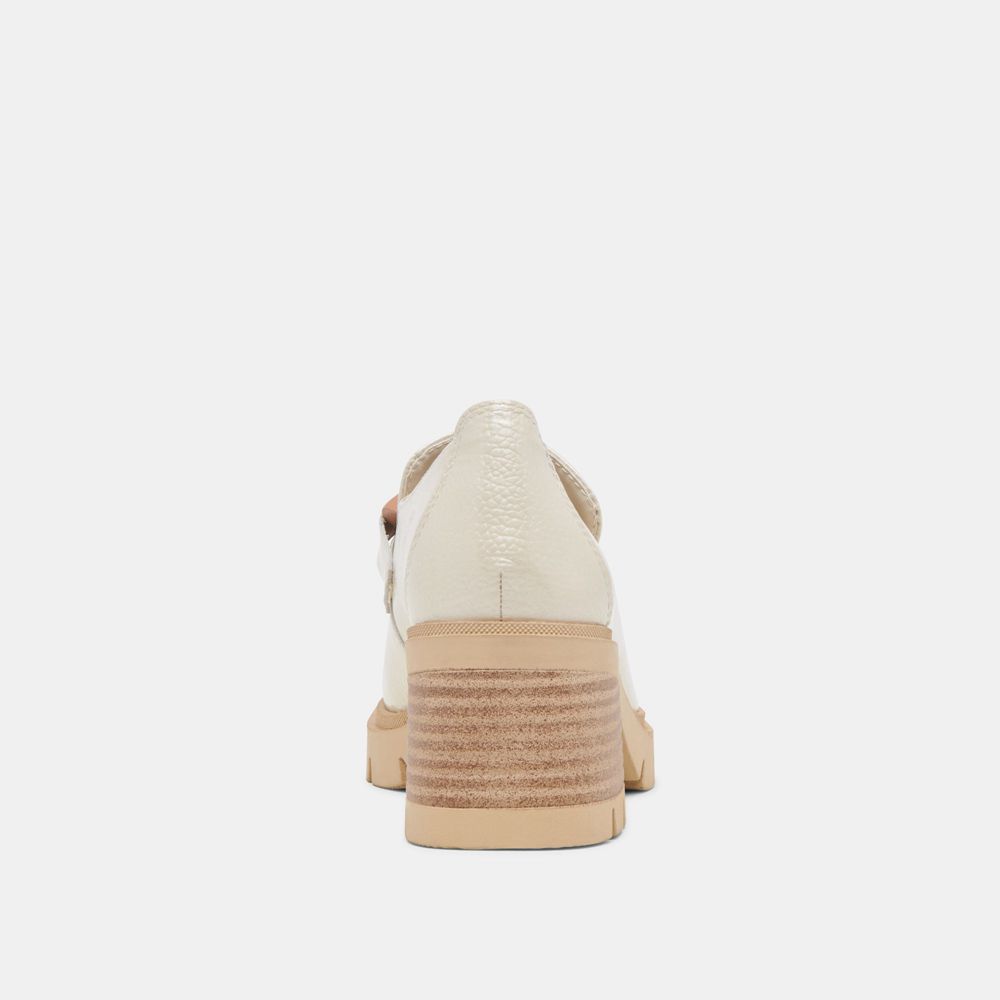 Dolce Vita Harold Leather Women Heels Cream | US-794016MPY