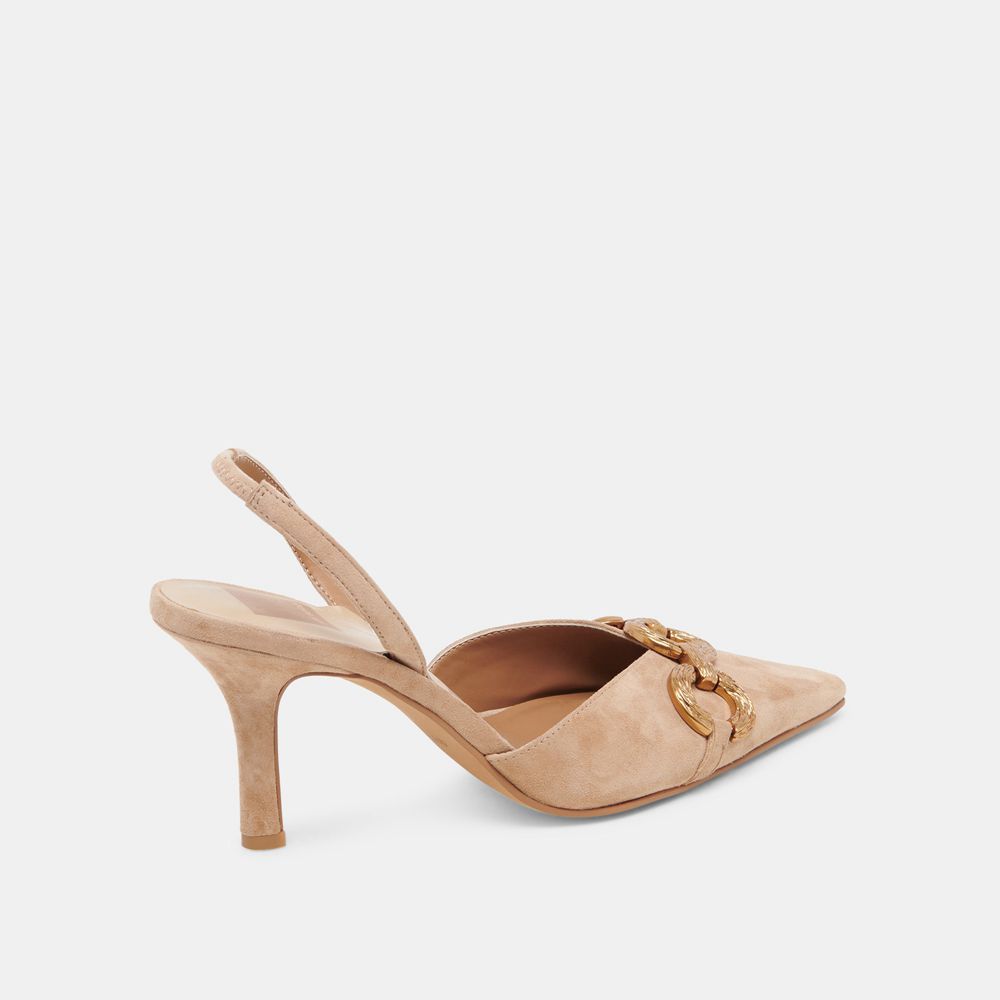 Dolce Vita Haylee Suede Women Heels Brown | US-807915LXU