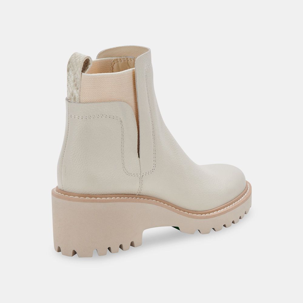 Dolce Vita Huey H2O Leather Women Boots White | US-762308AYP