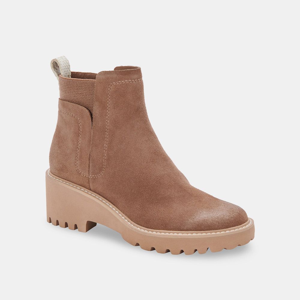 Dolce Vita Huey H2O Suede Women Boots Beige | US-047316JFC