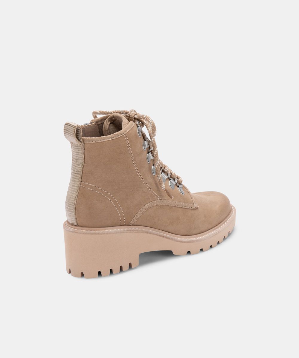 Dolce Vita Huey Hiker Nubuck Women Boots Beige | US-648027PNB