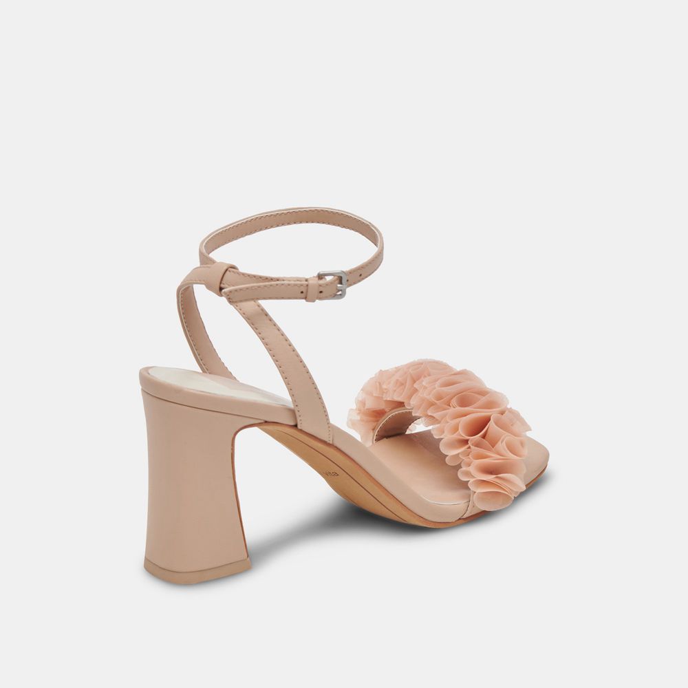 Dolce Vita Iesha Leather Women Heels Beige | US-278316JWB