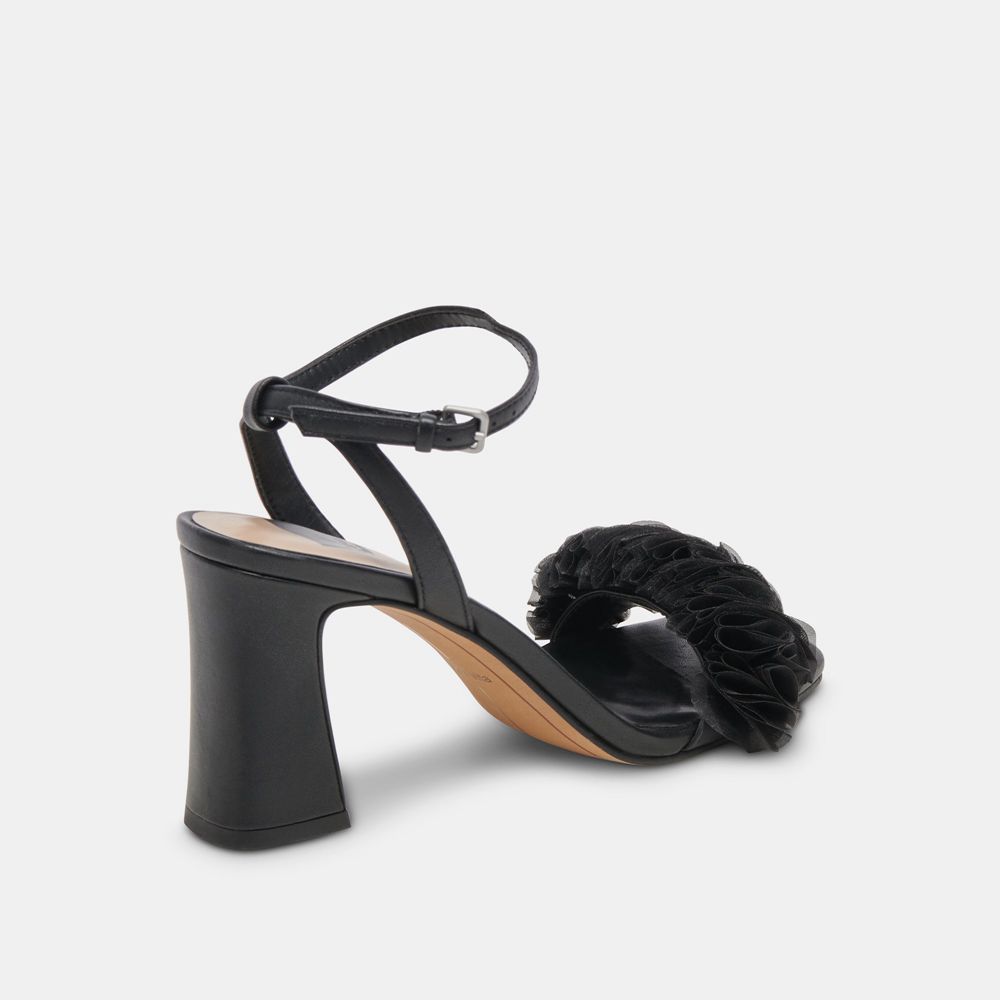 Dolce Vita Iesha Leather Women Heels Black | US-925713ZYI