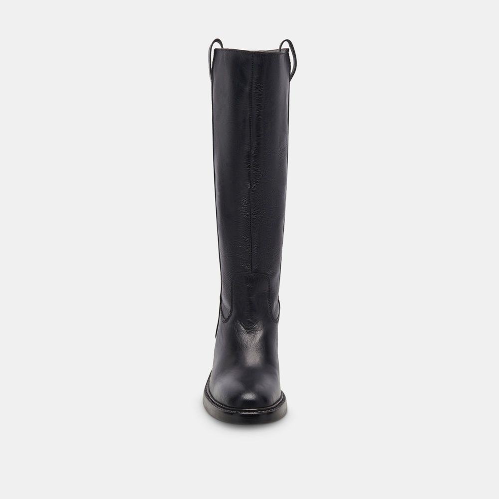 Dolce Vita Illora Leather Women Boots Black | US-942870MWK